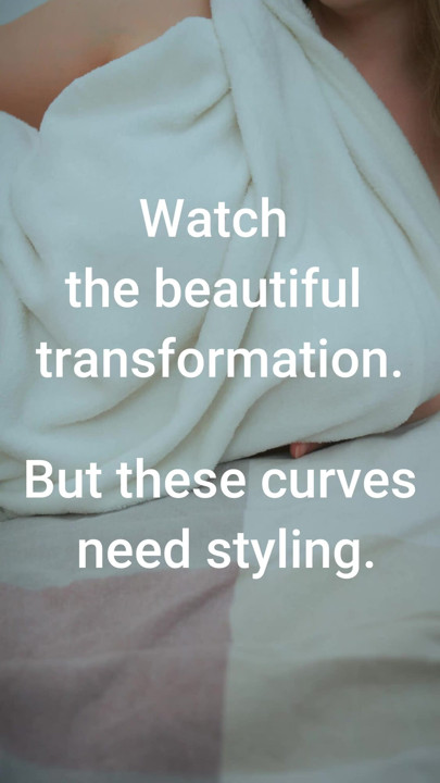 A MILF is posing as a queen in a white blanket. Someone should tell her that those breasts are beautiful