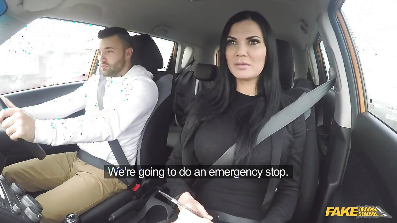 Fake Driving School - Big Tit Hot Brunette Jasmine Jae Flashes Max in a Car & Pulls Him for Doggystyle Sex