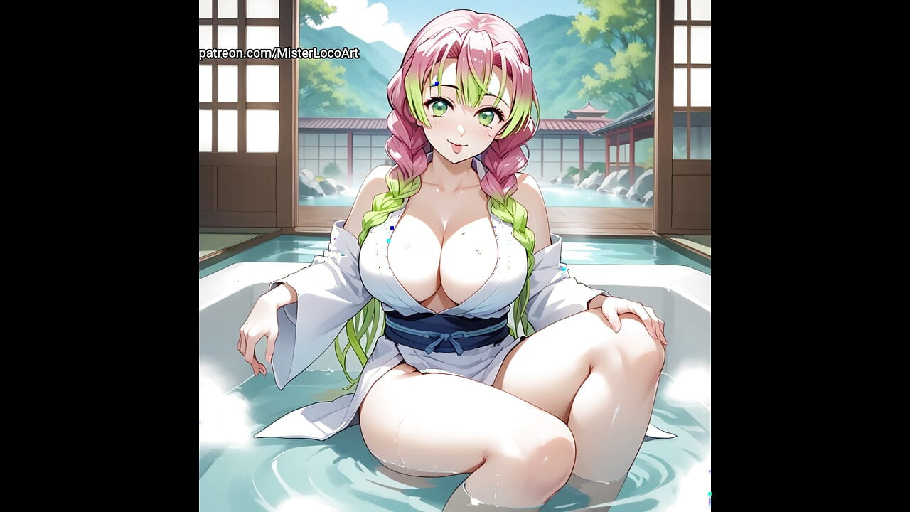 Ο Mitsuri Kanroji ξεκουράζεται στη σάουνα hentai