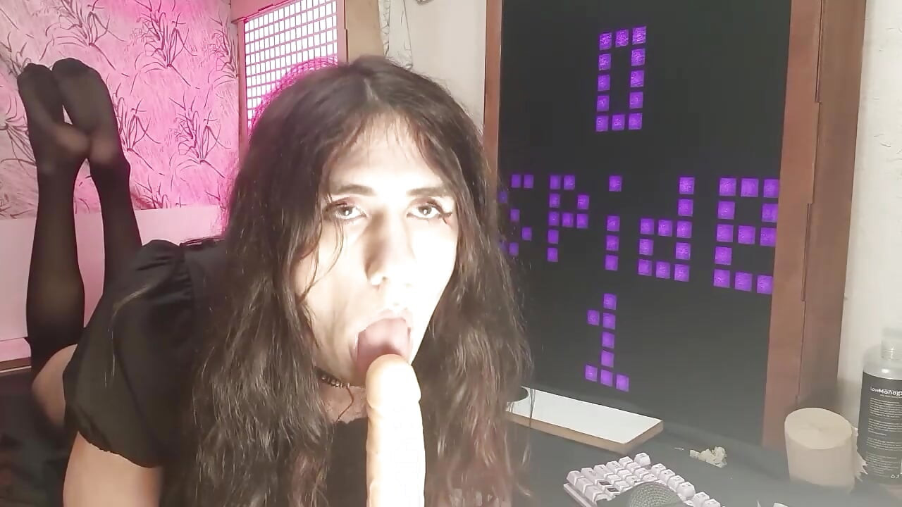 Licking your dick like its lollipop