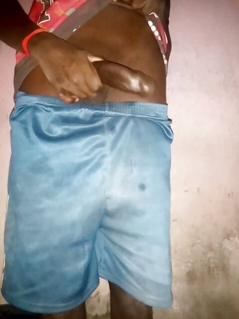 Tamil Tall Handsome guy Shaking his big black Asian cock