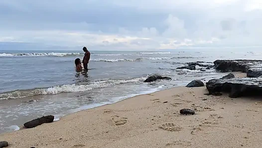WITH TWO ON THE BEACH AND BONTANDO TO SUCK MY CUM