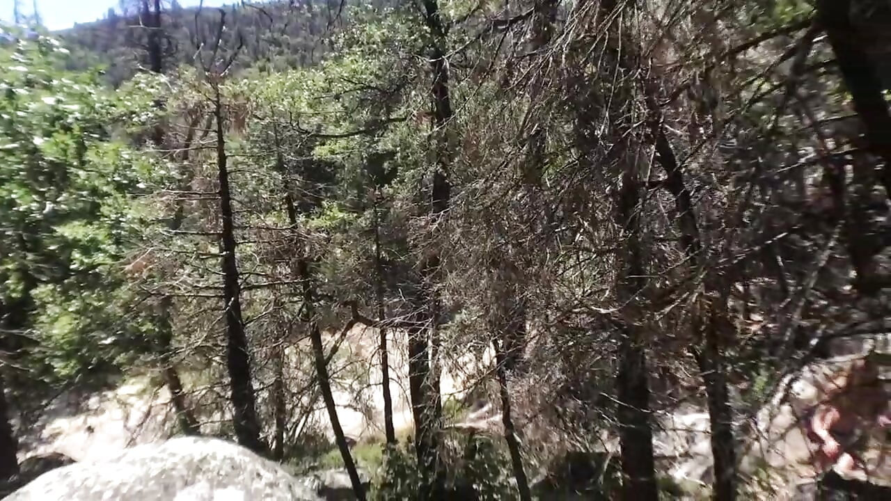 Hot couple ride motorcycle up mountain to fuck!