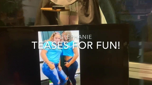 Stephanie and friend pose for a tribute!