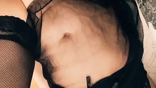 Amateur home casting with skinny russian petite milf in stockings