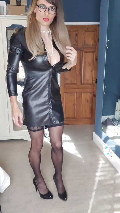 JessicaXD - 皮衬衫连衣裙