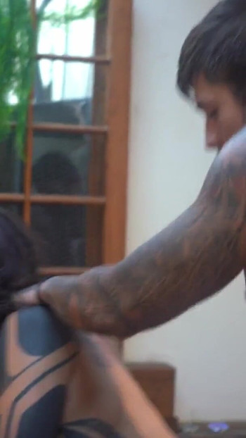 Must-see moment from "Couple hot in the hot tub ends up in cumshot in the mouth"