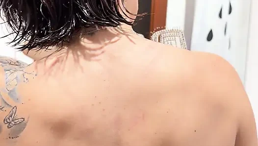 Body milk in white panties