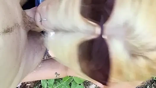 Outdoor Amature american milf fucked in ass by big white cock until he creampies her ass