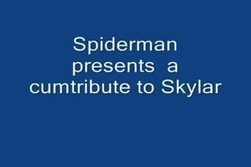 Spiderman cumtributes Skylar