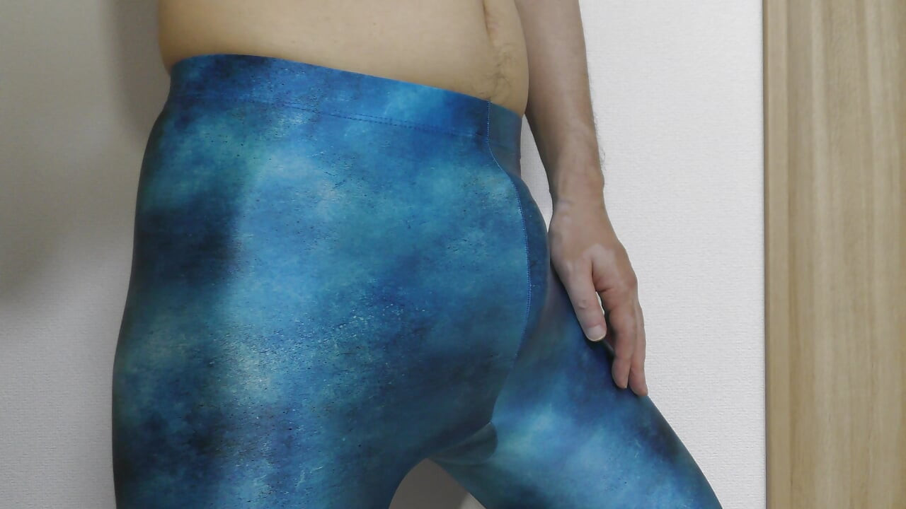 Masturbasi legging biru