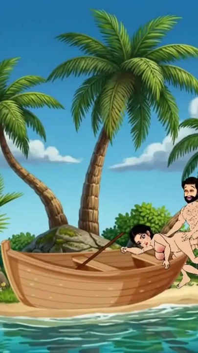 The husband and wife sat in the boat and went to the sea and there the husband fucked his wife with a big penis, a beautiful wife with big boobs. | Clip 1