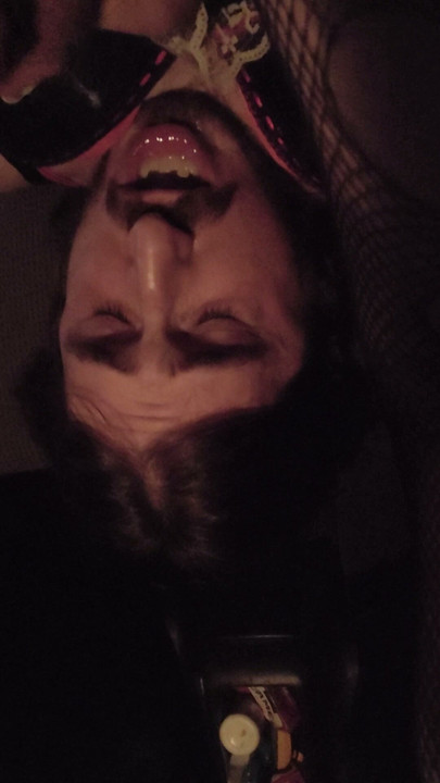Sissy cumming in own mouth