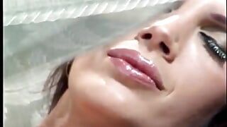 Breathtaking Hot Brunette MILF Adores Getting Her Face Covered with a Big Load of Cum