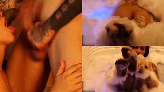 Big ass tattooed Latina gets fucked outdoors in 4 after taking a bubble bath in jacuzzi - Silvialiag -