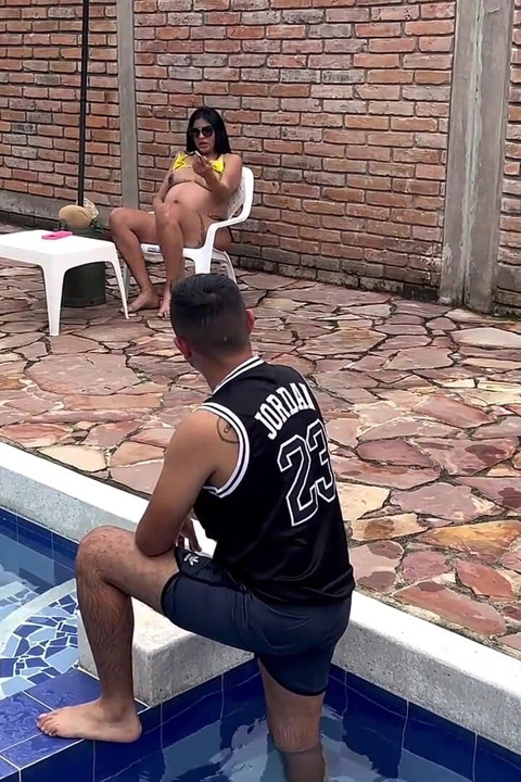 I Seduce a Pool Boy and We End up Fucking While My Husband Is Not at Home