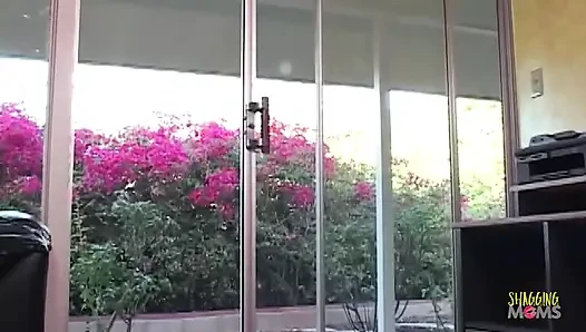She snuck through to have lesbian sex with her best milf friend