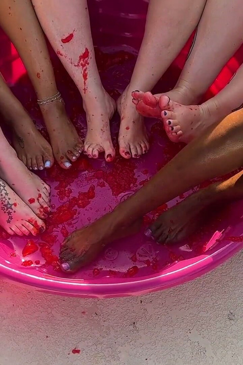 Five Cruel Goddesses Humiliate Your Tiny Dick with Jello Between Our Perfect Toes