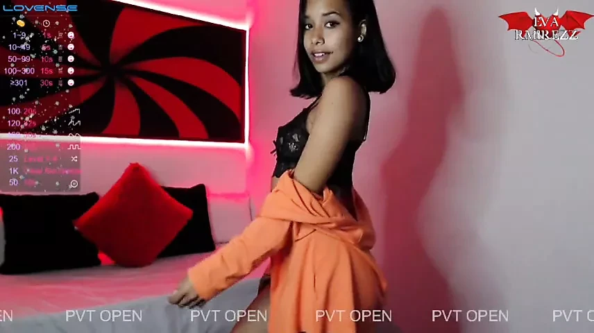 Striptease in the red shadows
