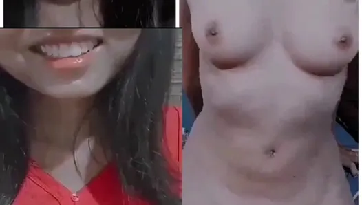 Cute indian girlfriend cheating with her best friend and show her pussy