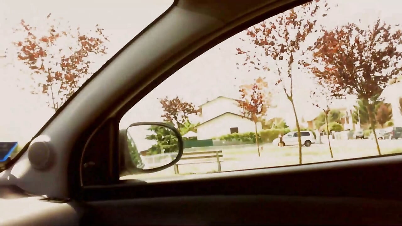 Italian Stepmother Masturbates in the Car While Taking Her Stepson to College