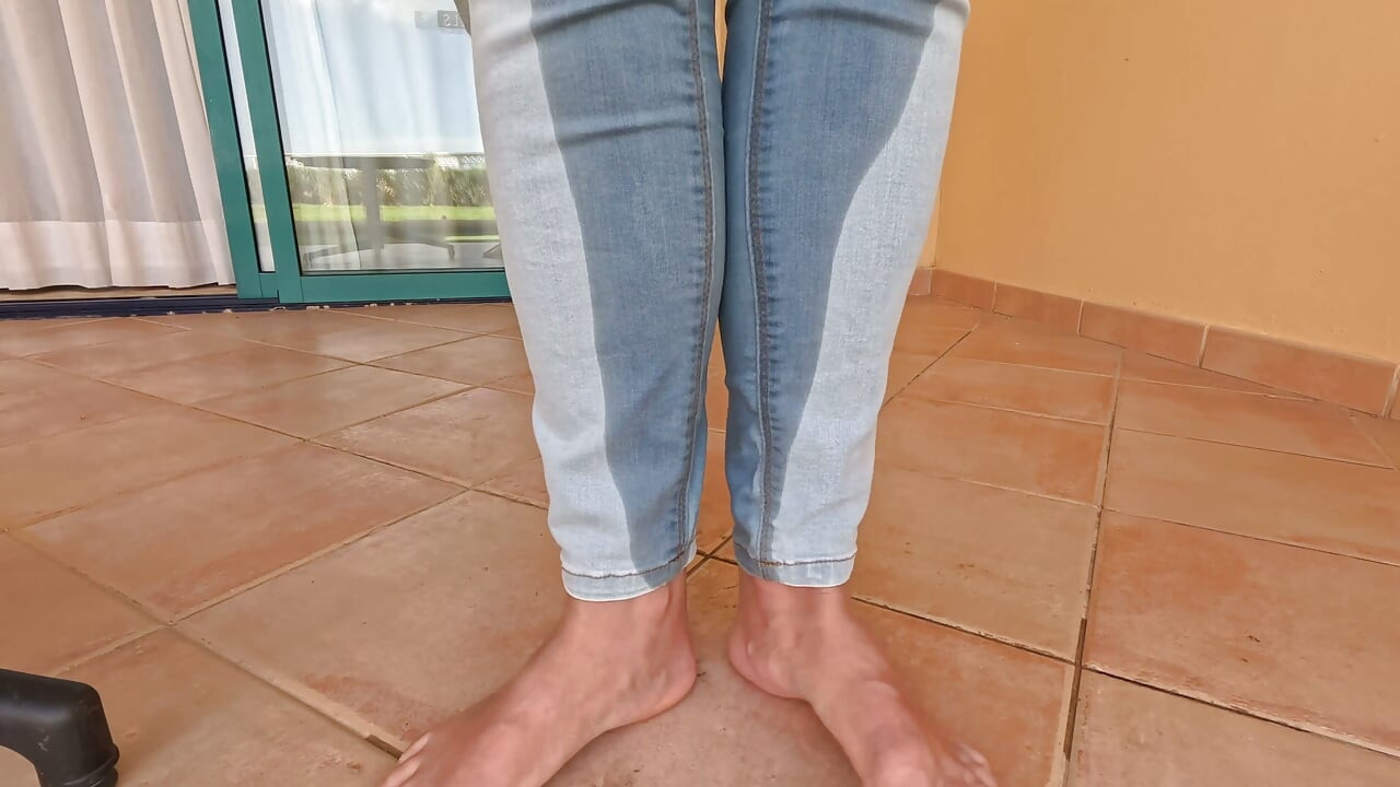 Balcony Jeans Wetting Outdoors