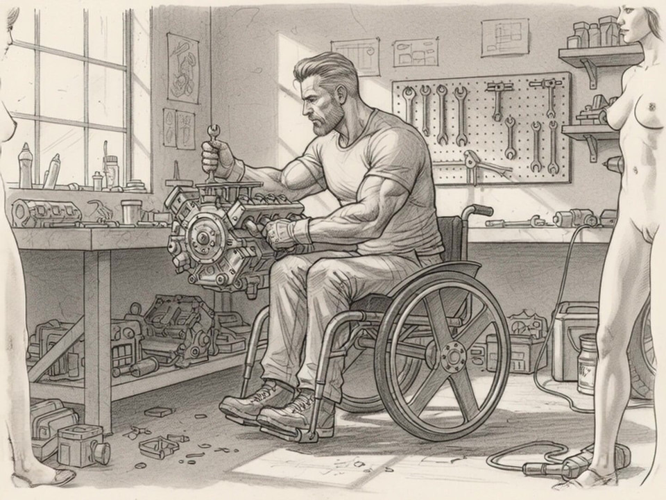 車輪的小作坊。