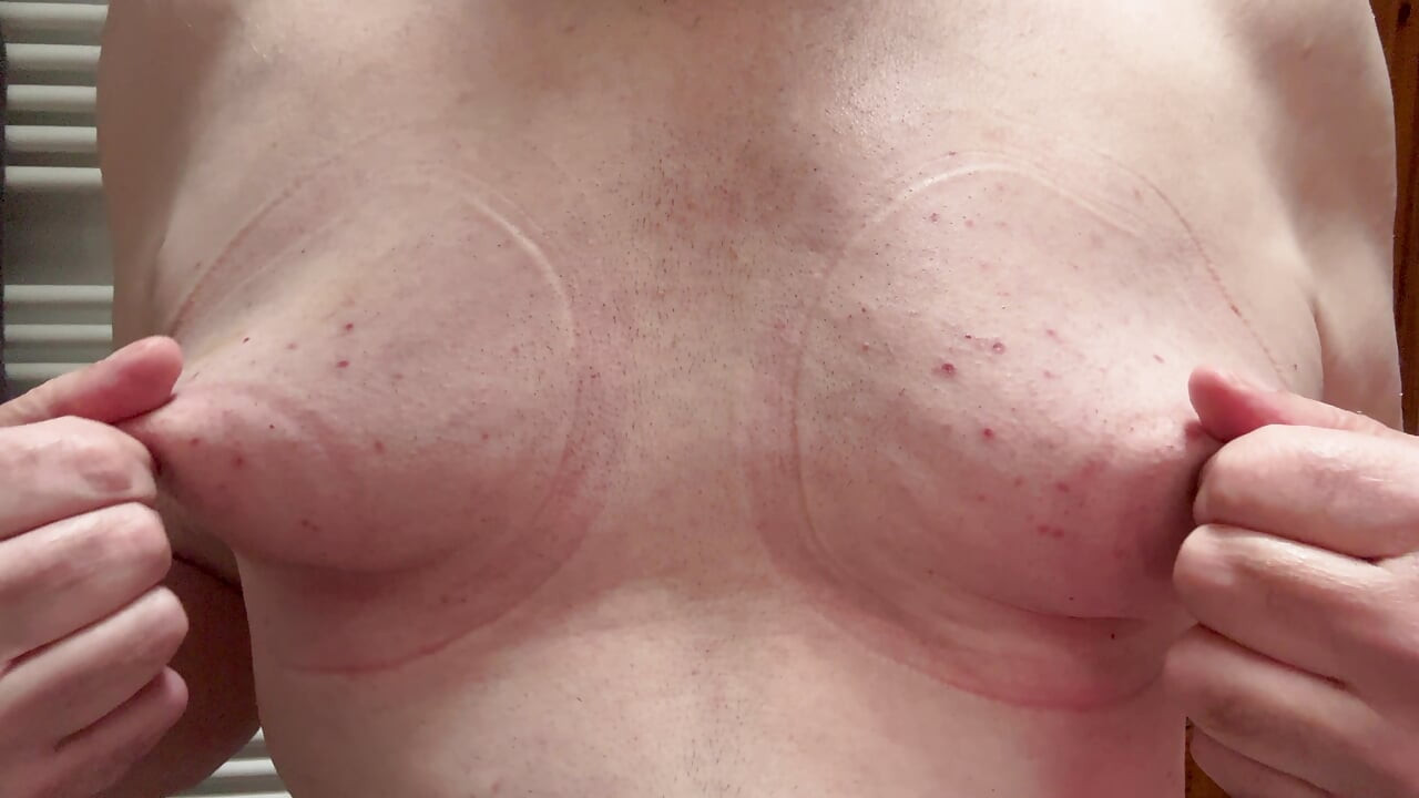 Slapping, sucking, torturing my titties!