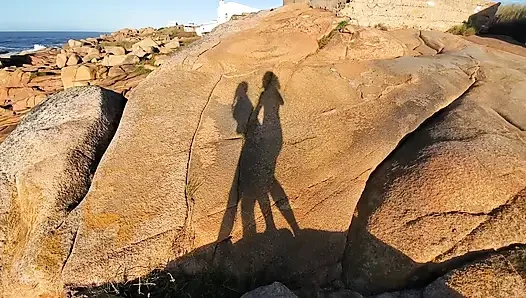 Perfect body brunette mermaid seduces me until I have deep sex between the rocks