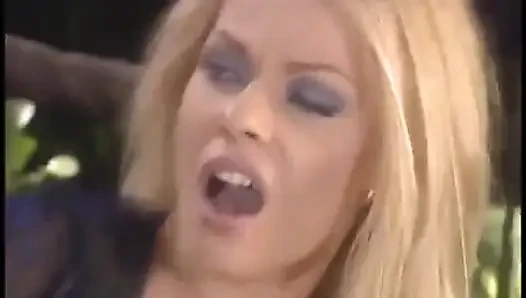 Hot blonde teen riding cock outdoors