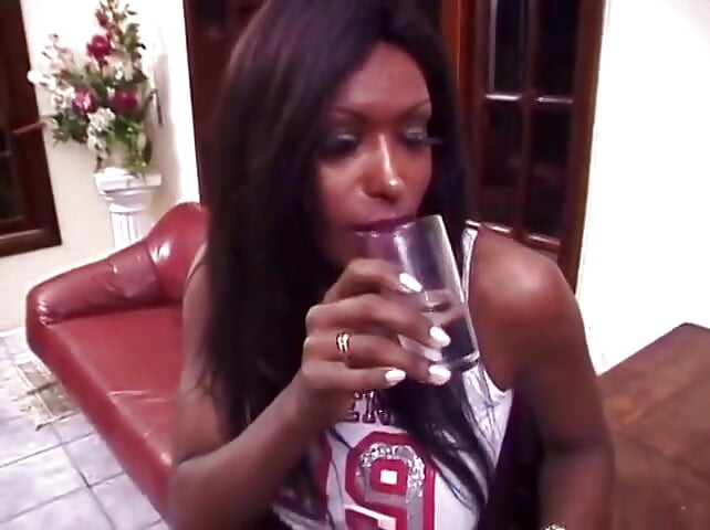 Good looking black whore tranny