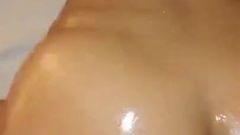 Snapchat: Julia1996xxx - Horny girl oiled and fucked POV