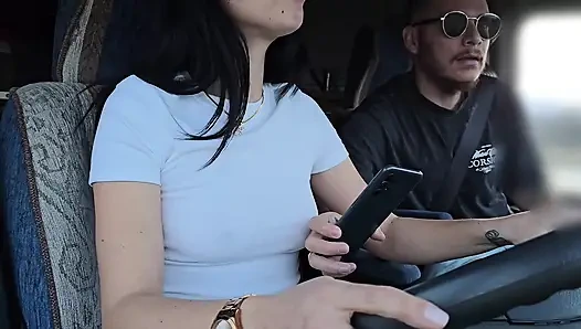 I picked up an UBER Client without a bra