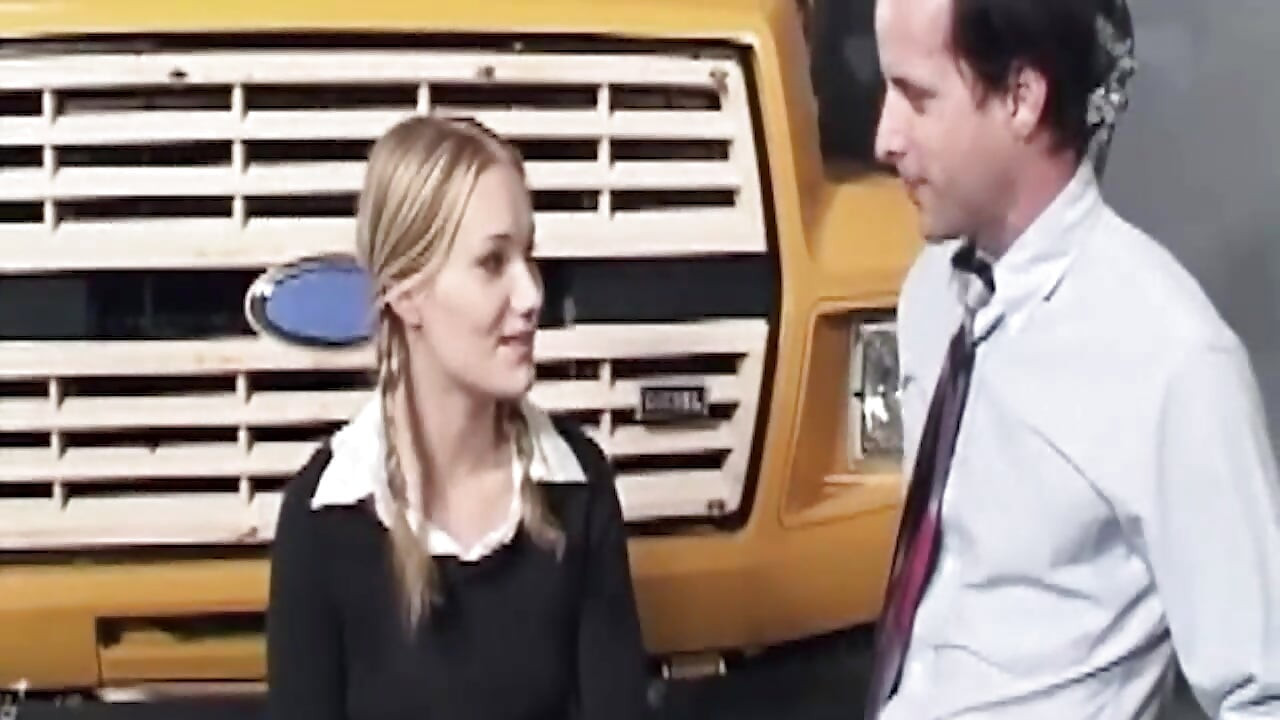 Mature Blonde MILF Drilled Hard by Two Studs on Bus