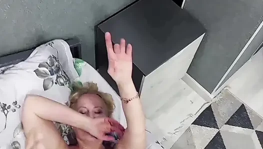Mature Blonde Wife Enjoys Sex in Between