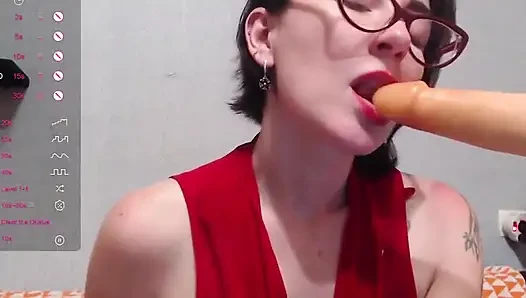 Sinnlicher blowjob in nahaufnahme für dich