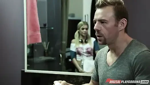 Digitalplayground - blonde riley steelle mit zöpfen braucht es hart