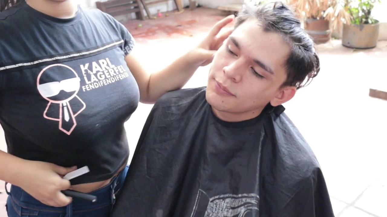 I let myself get a haircut in exchange for a good fuck from my stepsister - full story-.