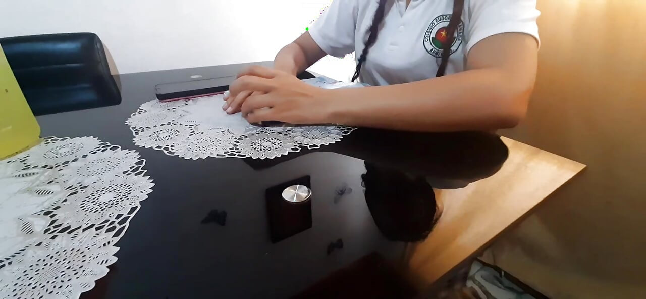 My stepsister gets to do homework but she just wants to fuck