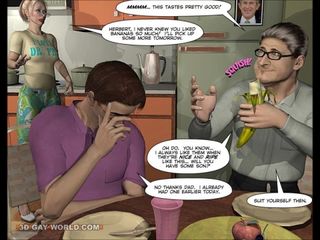 Éjaculation, dessin animé gay en 3D de style américain