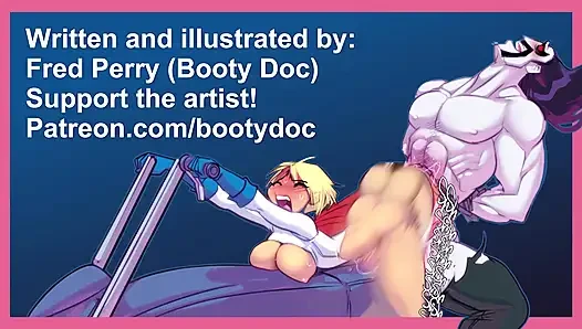 Power girl x lobo - süper hatun büyük şişman domuza biniyor