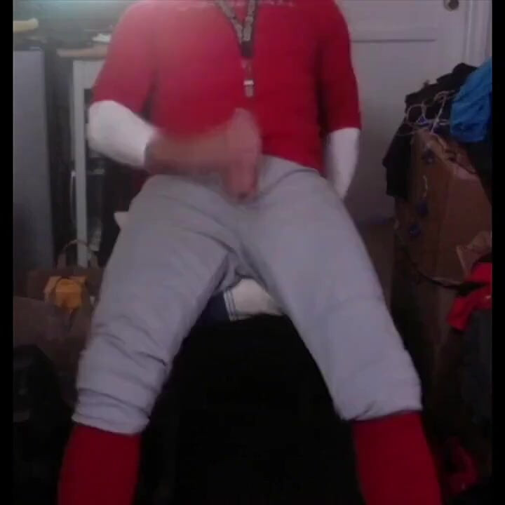 Horny After Baseball Practice Jockdad87 Busts a Nut on a Jordan Shoe