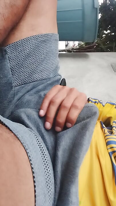 Man Gets Hot and Masturbates Under His Clothes
