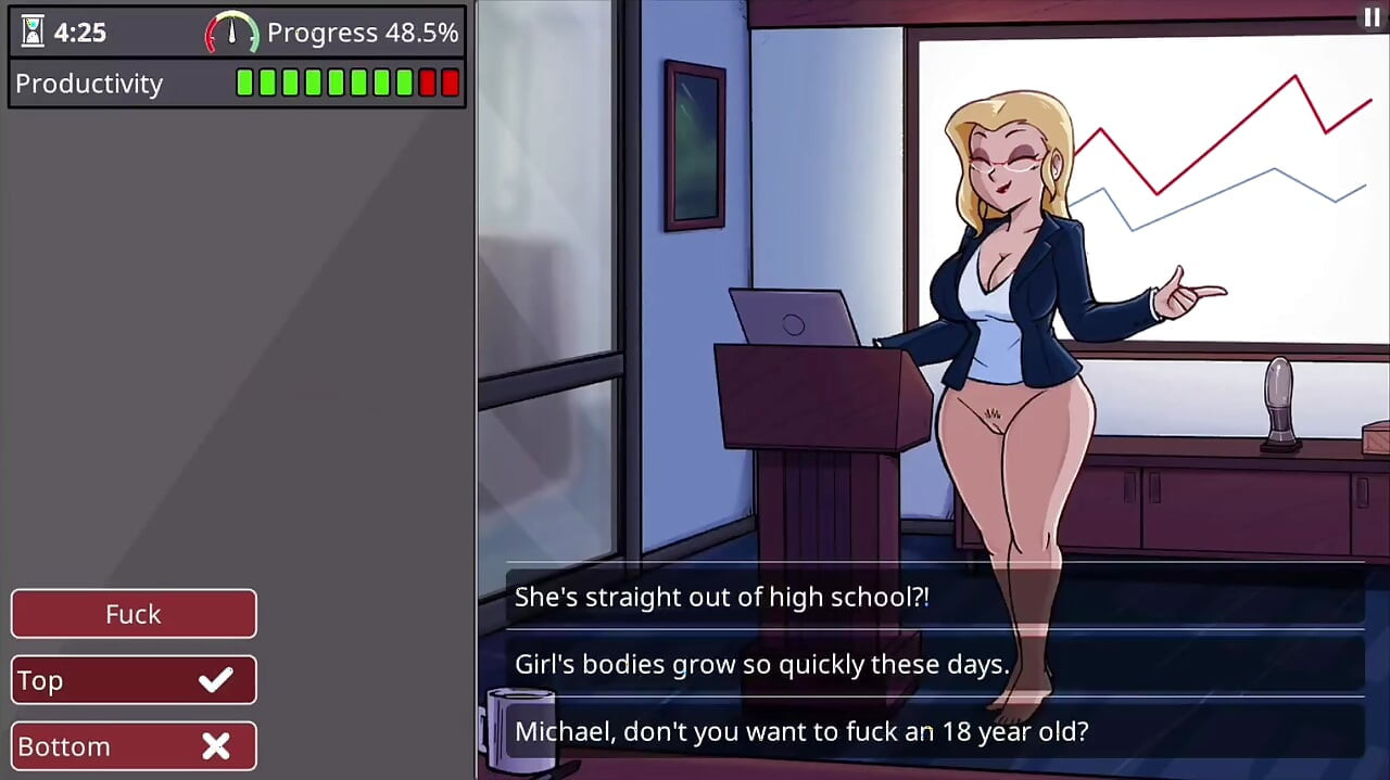 Girl with big boobs and big ass takes monster cock - barely working gameplay level 3