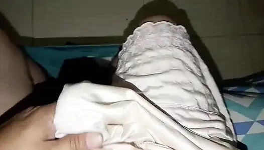 Jerking off with my mother-in-law's petticoats