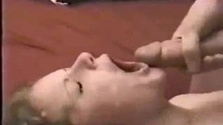 Jacking off on girlfriend's face