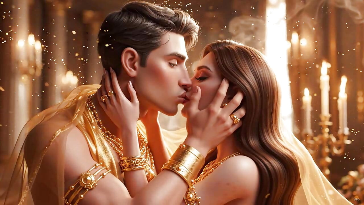 Intense Close-Up Kissing Desi Couple - Gold Jewelry Wali Sexy Indian Girl Aur Muscular Boy Ki Full Passion