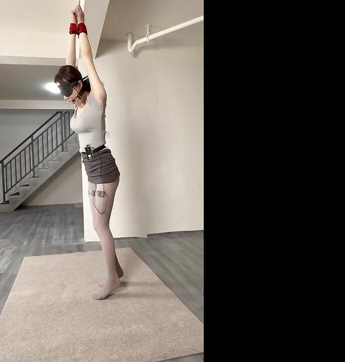 Ol Thick Gray Foot Pad Hanging + Electric Shock + Whipping