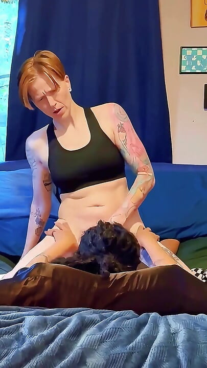Horny Dyke Lesbian Rides Studs Strap - Ten Minutes of Intense Screaming Orgasms!