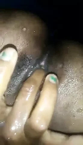 My wife Pooja in the bathroom